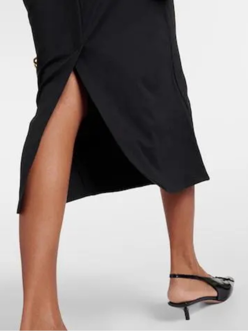 NWT STAUD Cortona Black Strapless Midi Dress sz L - Picture 3 of 15